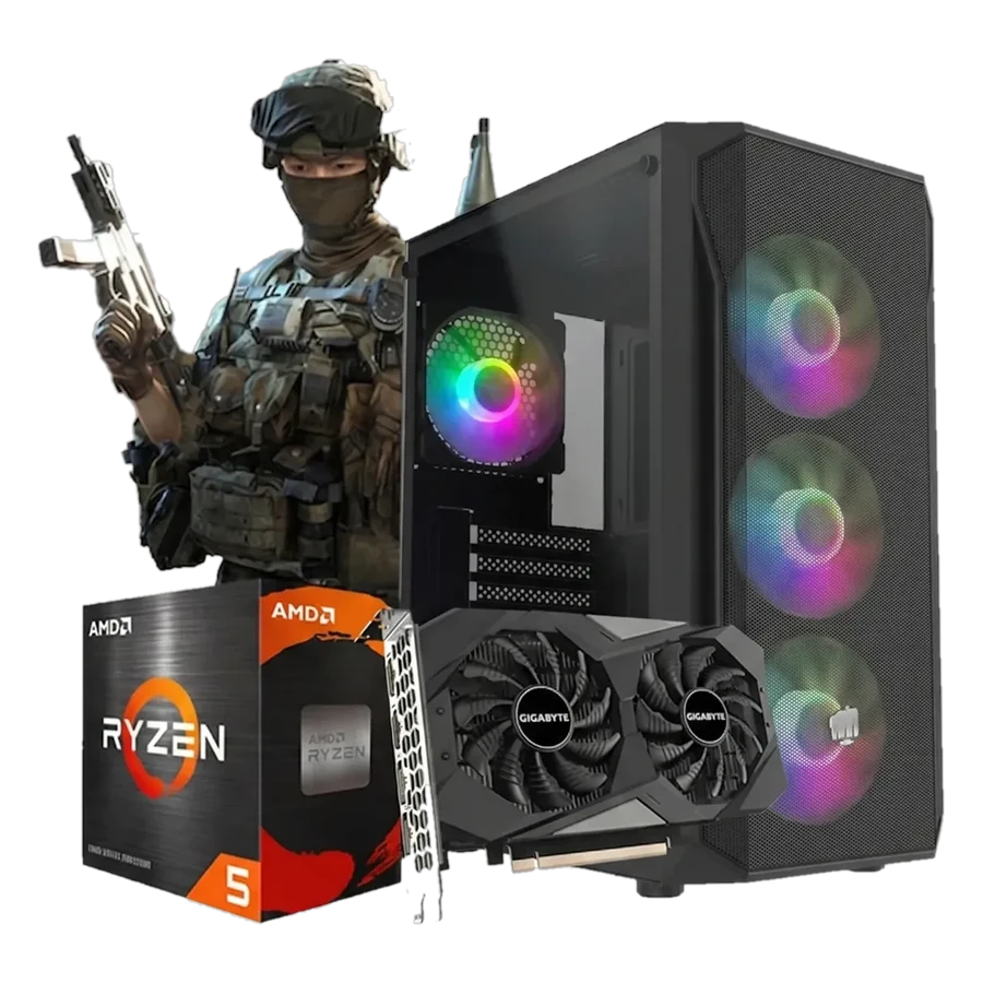PC Armada Ryzen 5 5500 + RTX 3050 16GB 512GB
